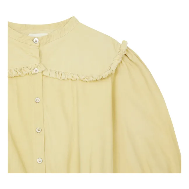 Bluse aus Bio-Baumwolle Einfarbig | Vanille