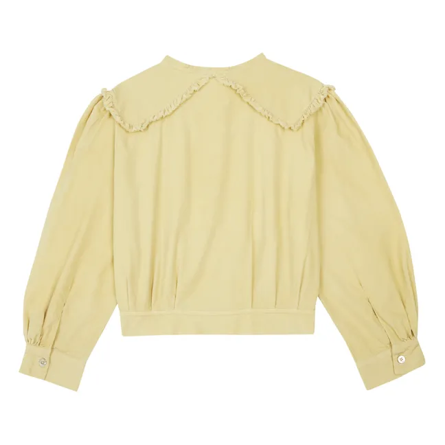 Plain organic cotton blouse | Vanilla