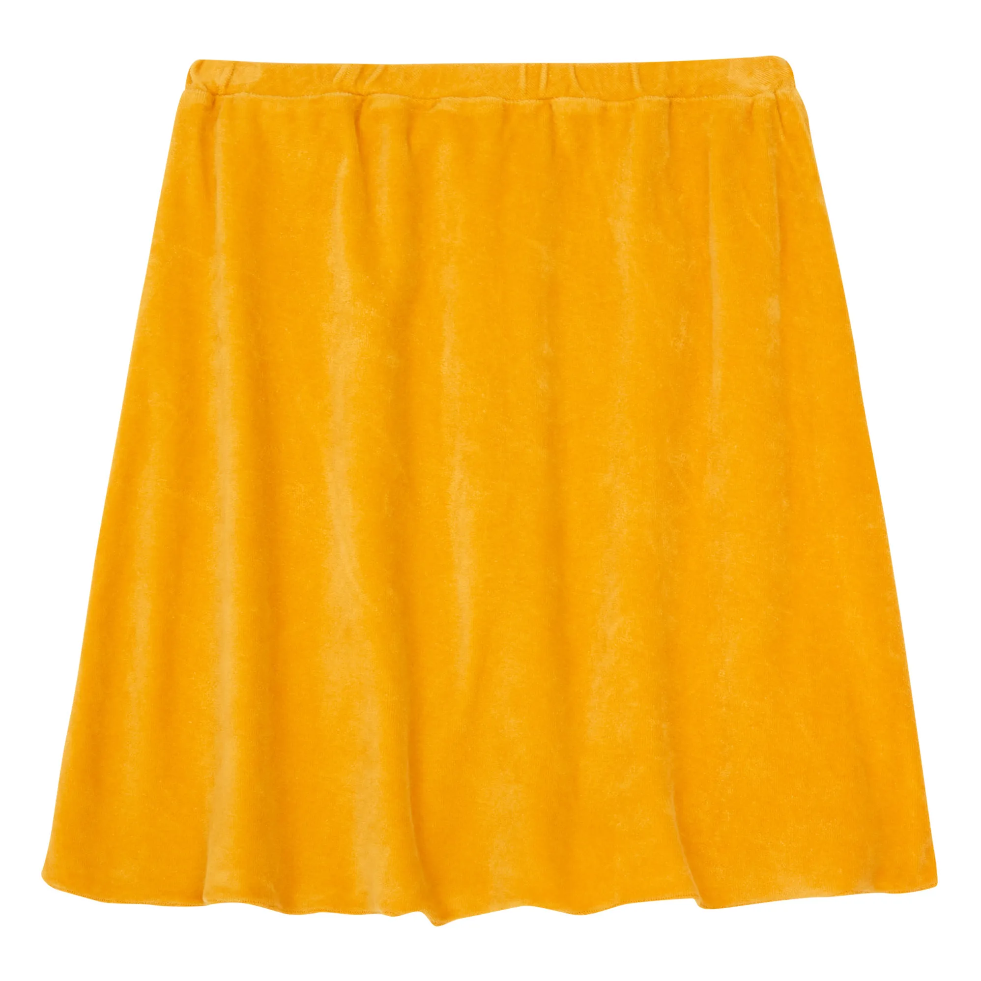 Longlivethequeen Mustard Plain Organic Cotton Skirt