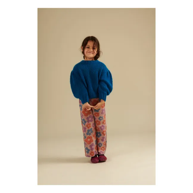 Organic Cotton Flower Trousers | Pink