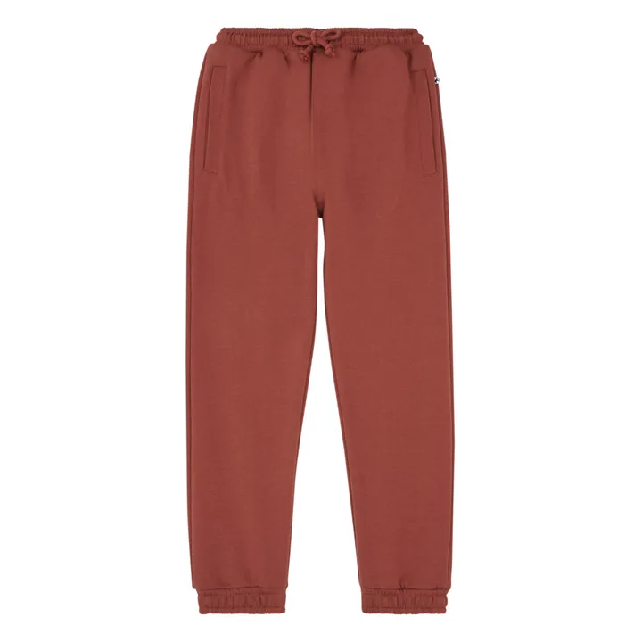 Organic Cotton Joggers | Brick red- Product image n°0
