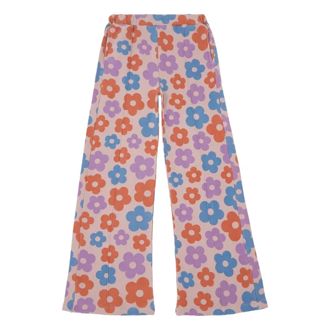 Organic Cotton Flower Trousers | Pink
