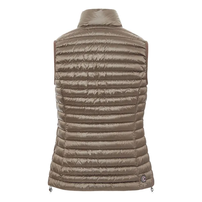 Women's Sleeveless Padded Puffer Jacket | Coffee