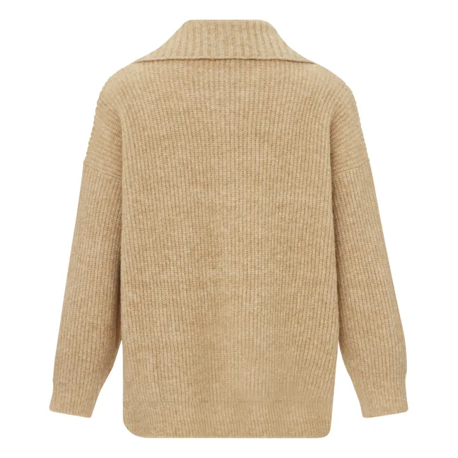 Jersey Malmo de lana merina extrafina | Beige