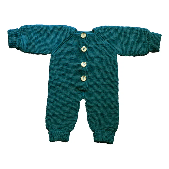 RKO Merino wool jumpsuit Navy blue Smallable