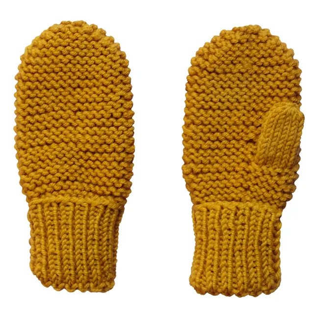 Merino wool mittens | Mustard