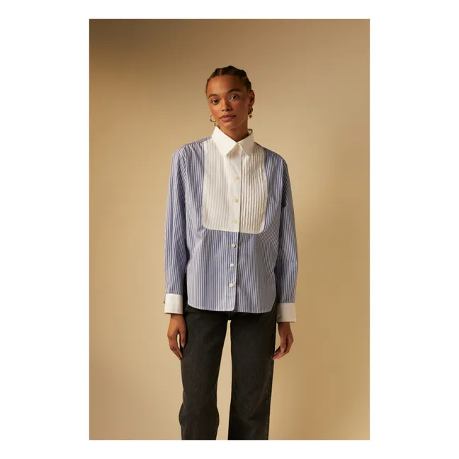 Hemd Cari gestreift | Blau
