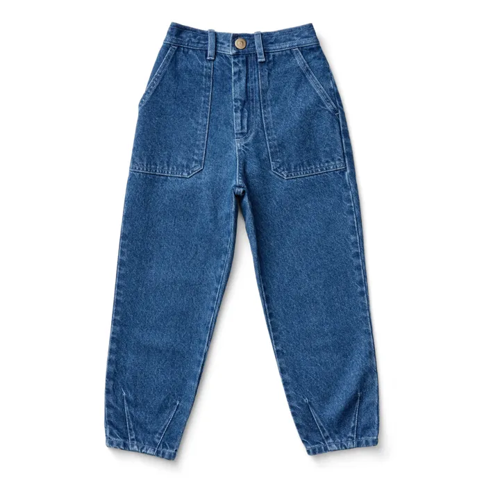 Soor Ploom - Recycled Cotton Denim Trousers Kit - Denim blue | Smallable