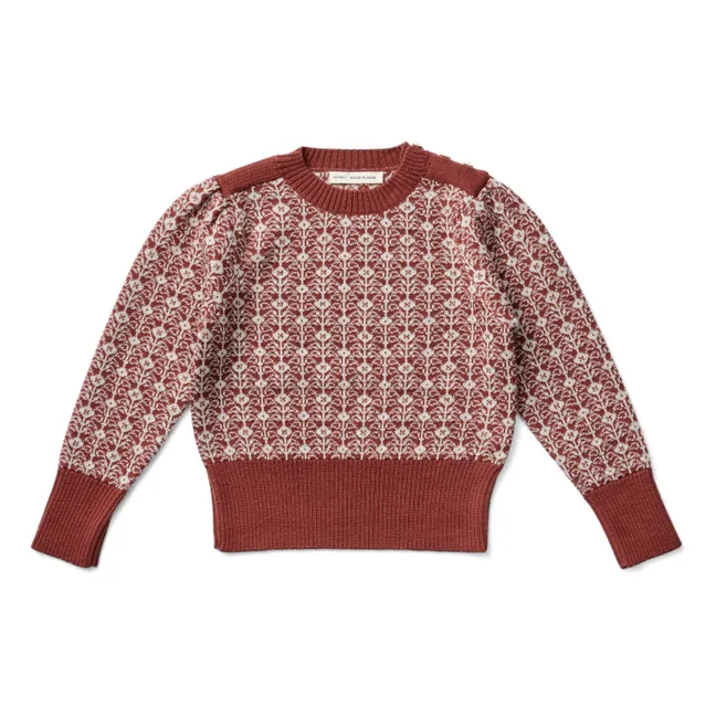 Wilma Jacquard Merino Sweater | Rust