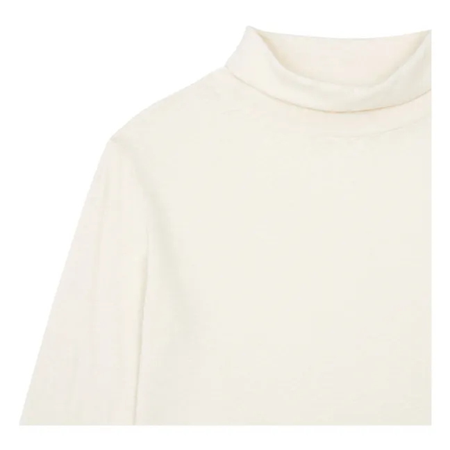 Cuello alto de algodón ecológico | Crudo
