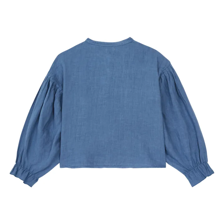 Camicetta in lino | Blu- Immagine del prodotto n°3