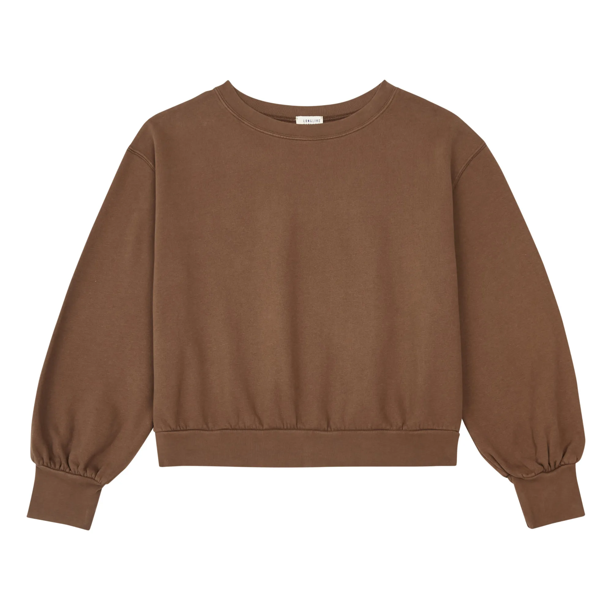 Longlivethequeen Brown Organic Cotton Sweatshirt