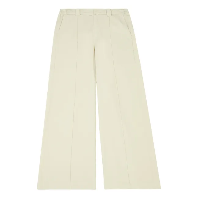 Weite Hose aus Bio-Baumwolle | Weiß