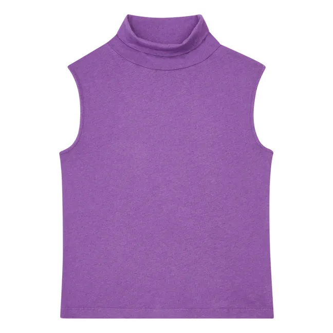 Organic Cotton Sleeveless Top | Purple