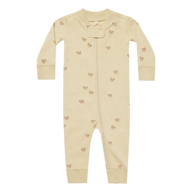 Pyjama Coton Bio Imprimé Bears | Jaune