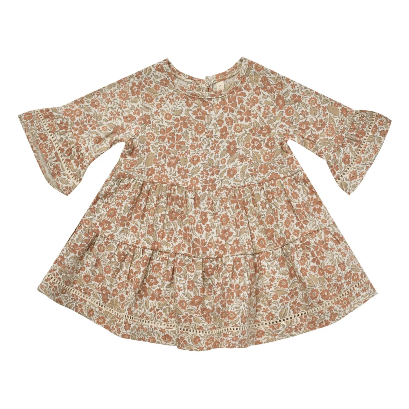 Quincy Mae Pink Flower Cotton Gauze Dress