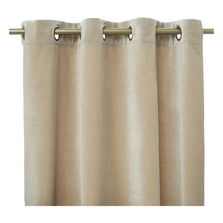 Rideau en velours Dehli | Craie- Image produit n°0