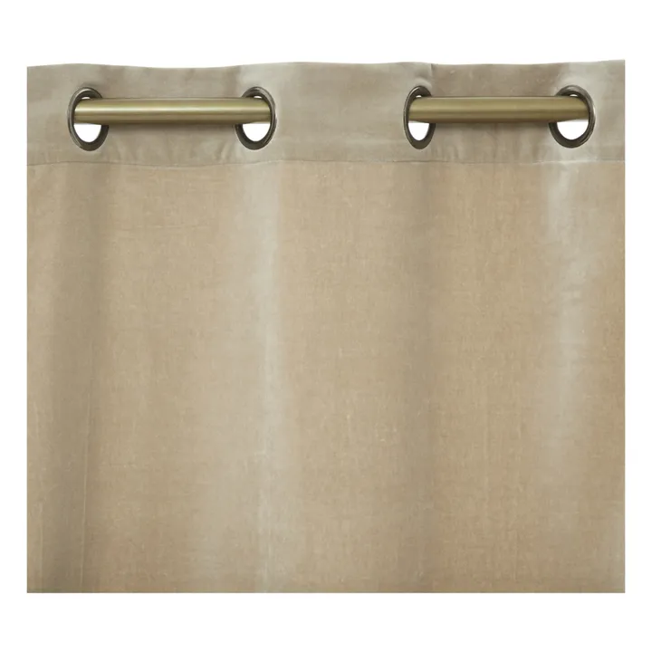 Rideau en velours Dehli | Craie- Image produit n°1