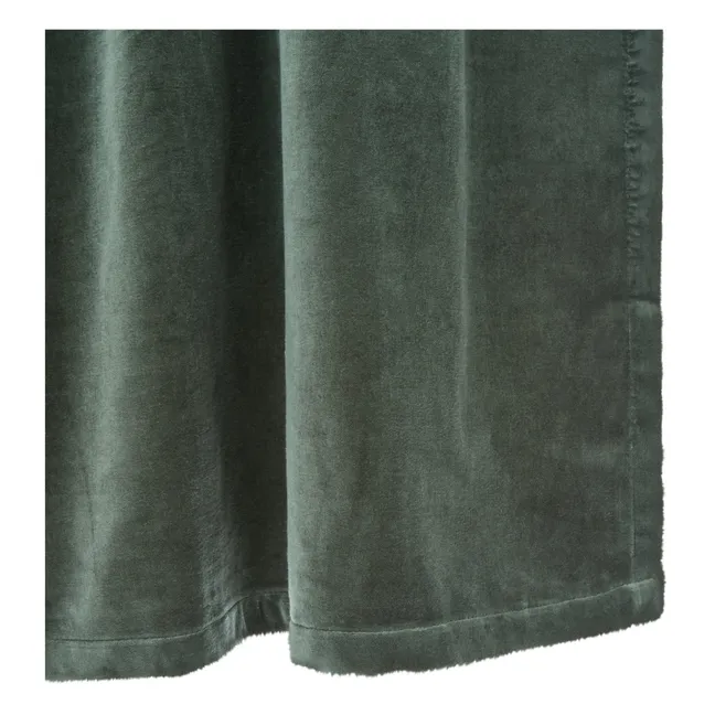 Dehli velvet curtain | Bluish grey