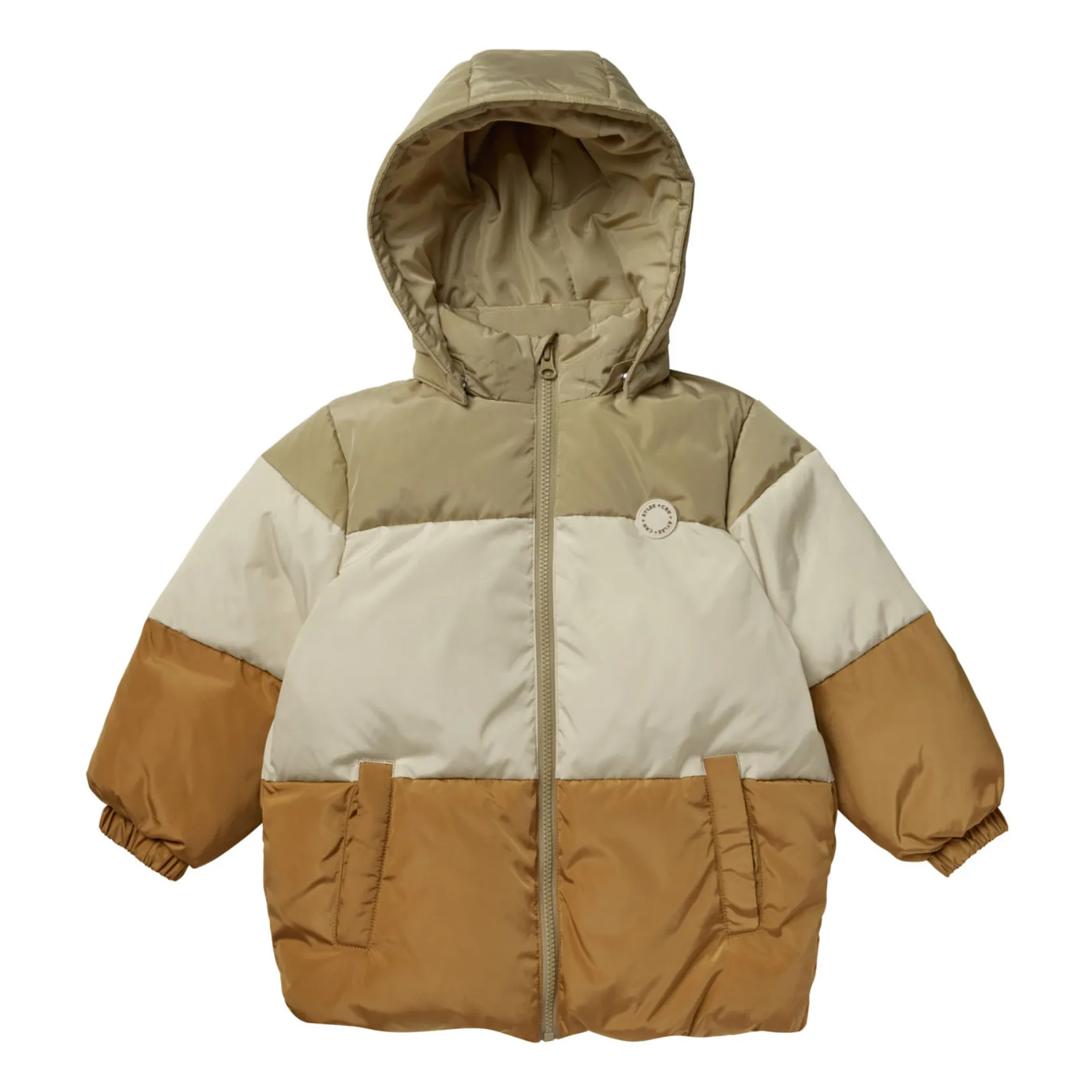 Rylee + Cru Beige Color Block Jacket