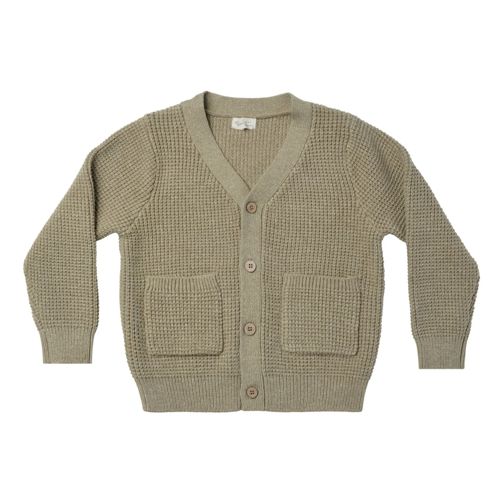 Rylee + Cru Sage Waffle Cardigan