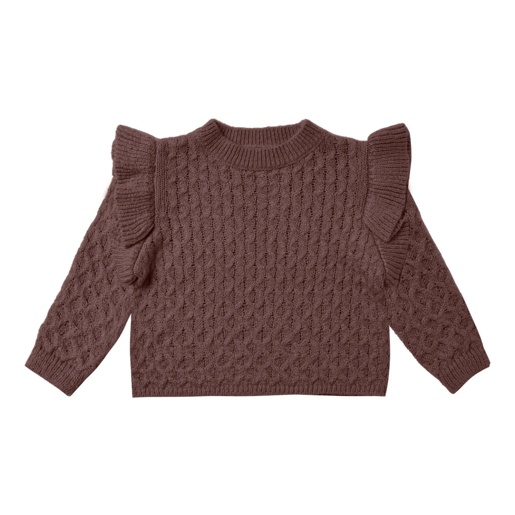 Rylee + Cru Plum La Reina Honeycomb Sweater