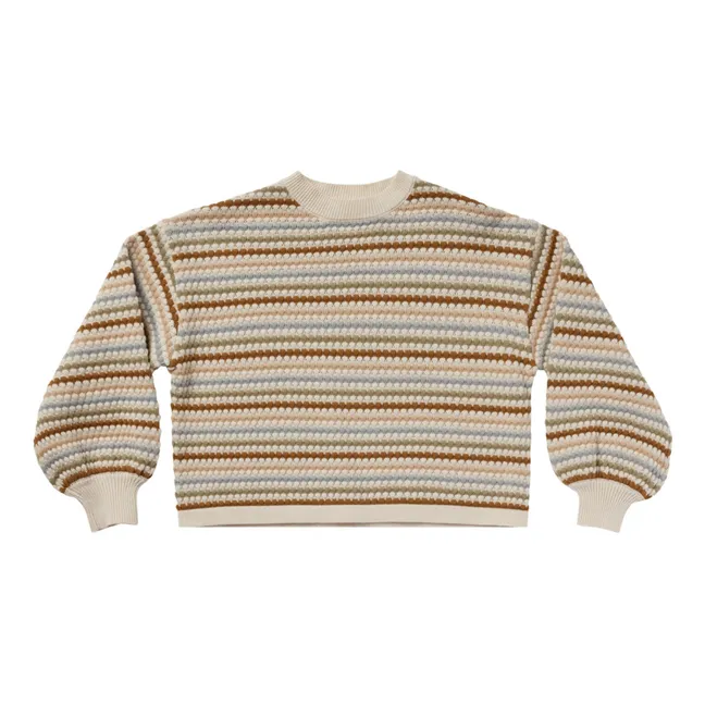 Boxy Honeycomb Sweater | Ecru