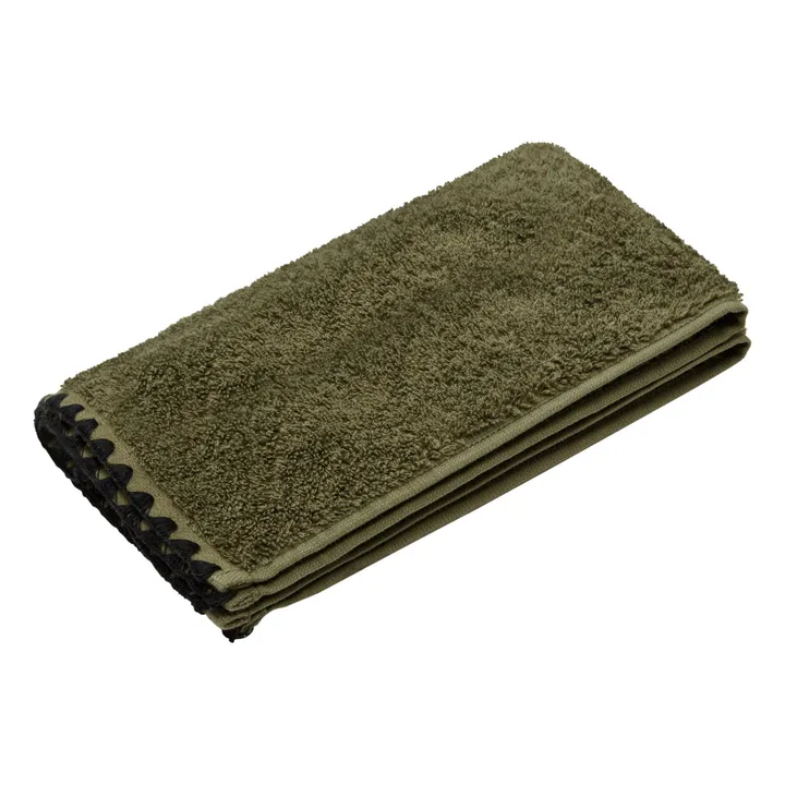 Serviette de bain en coton Issey | Khaki- Image produit n°1