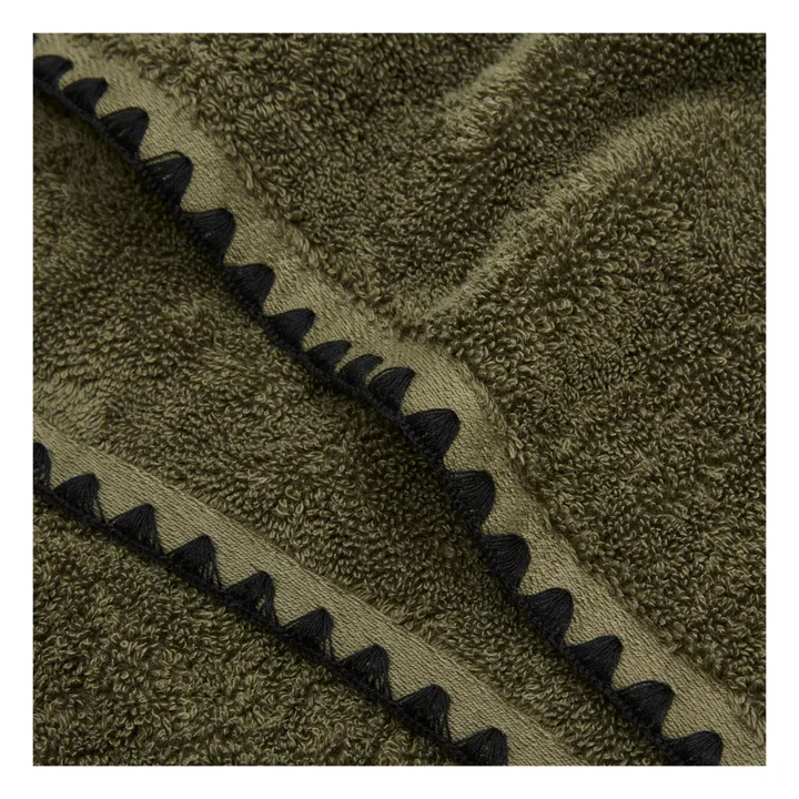 Serviette de bain en coton Issey | Khaki- Image produit n°2