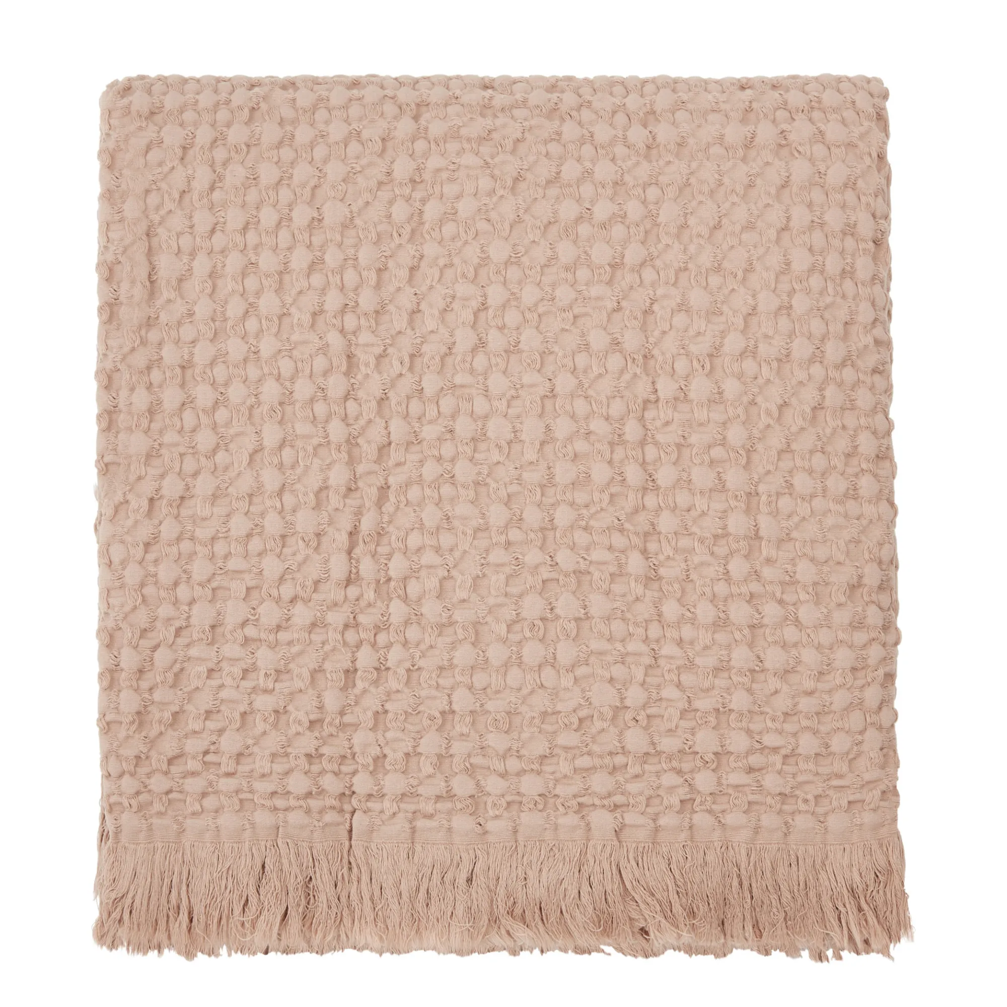 Haomy Beige Pink Tempo Cotton Throw