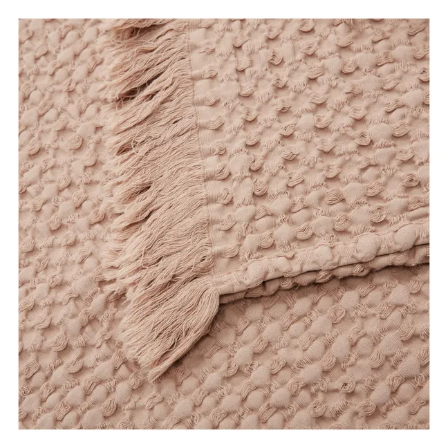 Plaid Tempo en coton | Beige rosé