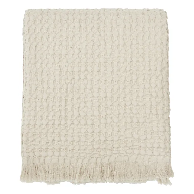 Plaid Tempo en coton | Crème