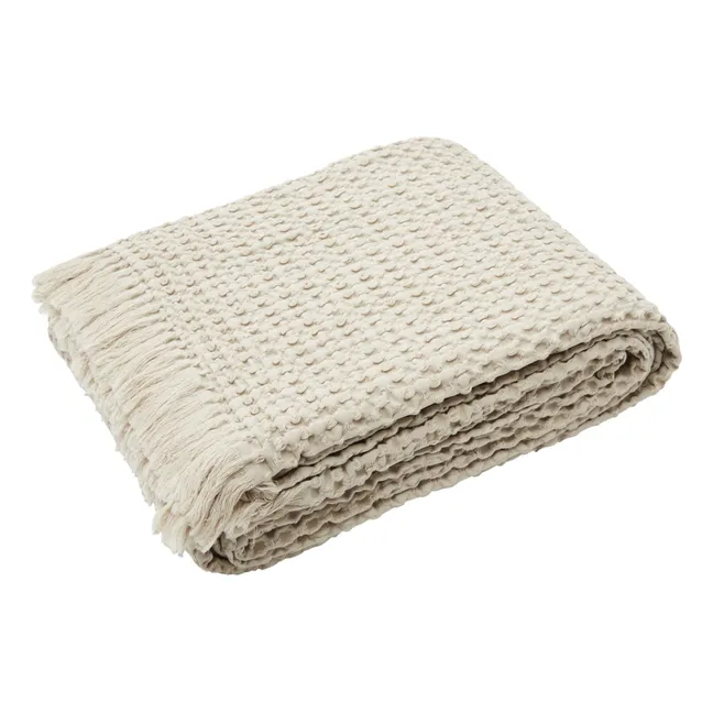 Plaid Tempo en coton | Crème