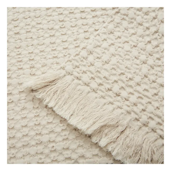 Plaid Tempo en coton | Crème