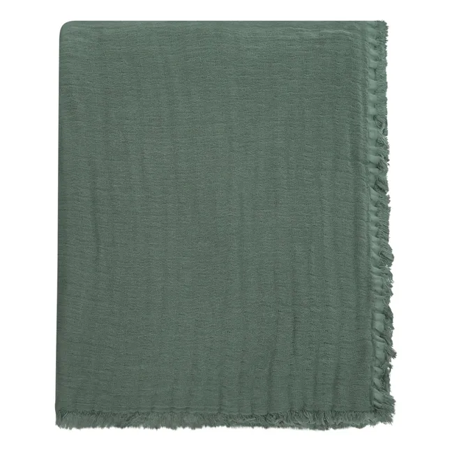 Vanly cotton gauze throw | Bluish grey