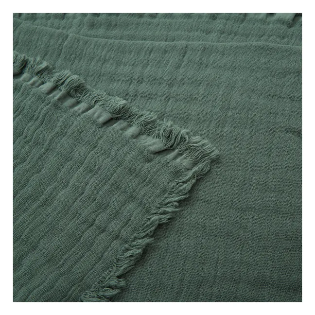 Vanly cotton gauze throw | Bluish grey