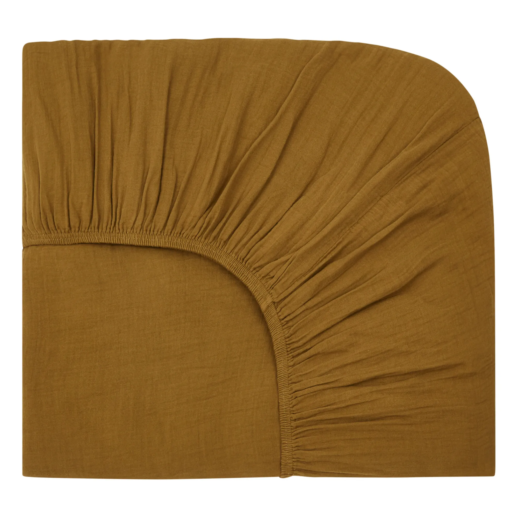 Haomy Gold Fitted Sheet Dili In Cotton Voile
