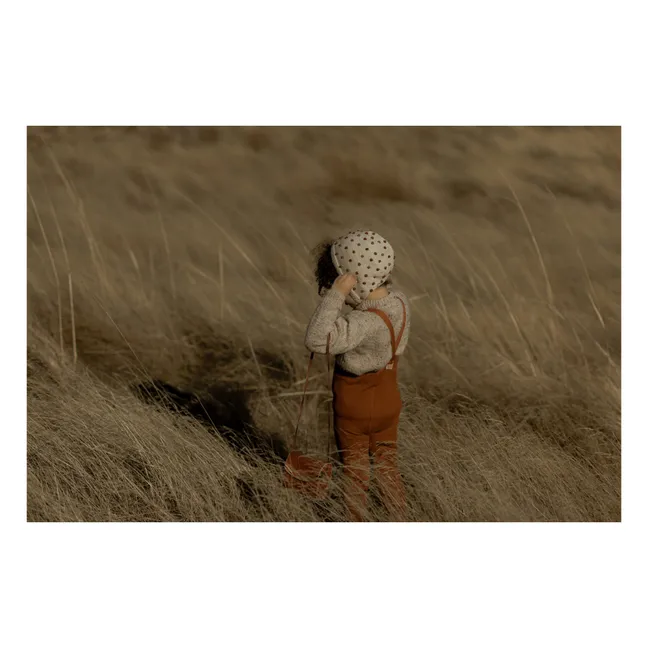 Culotte sin pies de algodón ecológico y merino | Terracotta