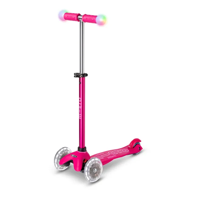 Revolution Deluxe Magic LED 3-in-1 Mini Scooter | Raspberry red