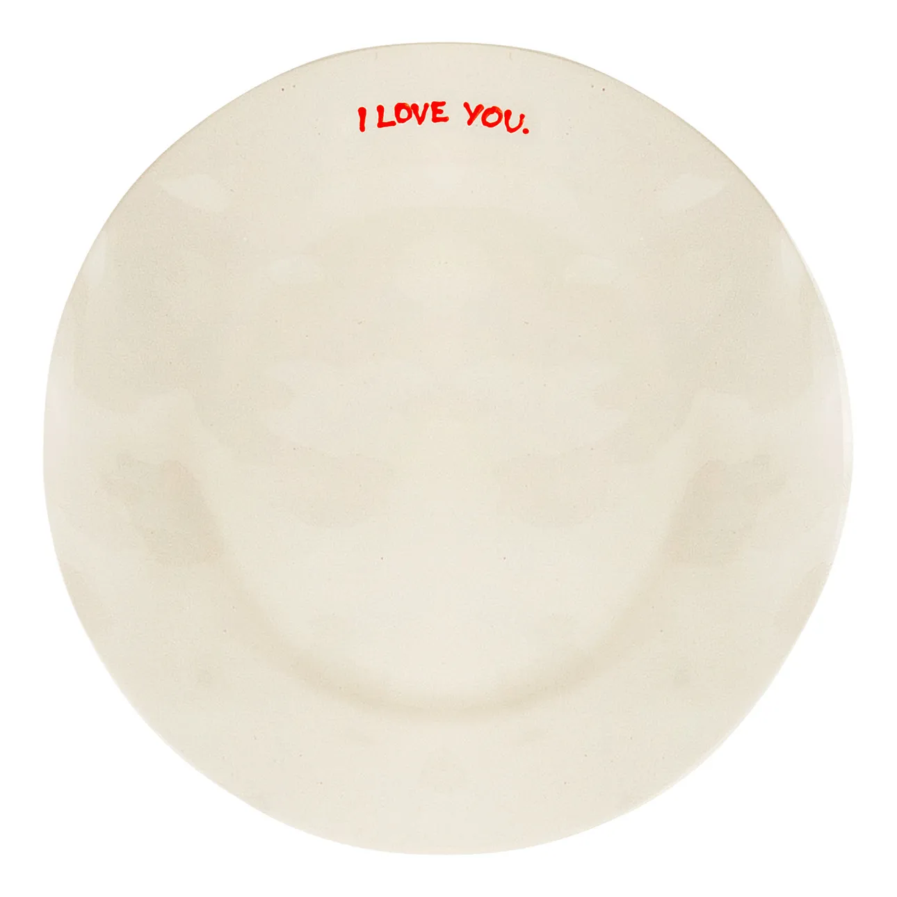 Anna + Nina Cream I Love You Plate
