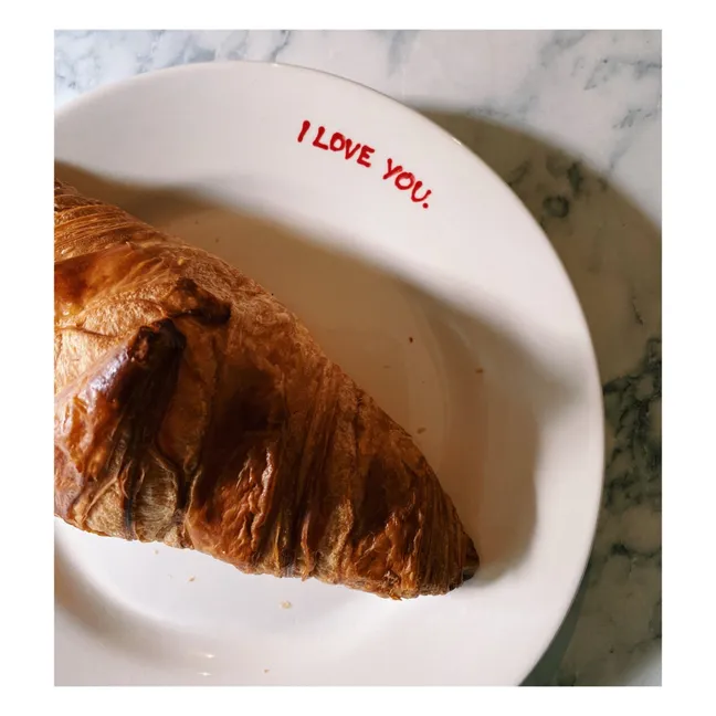 Piatto I Love You | Crema