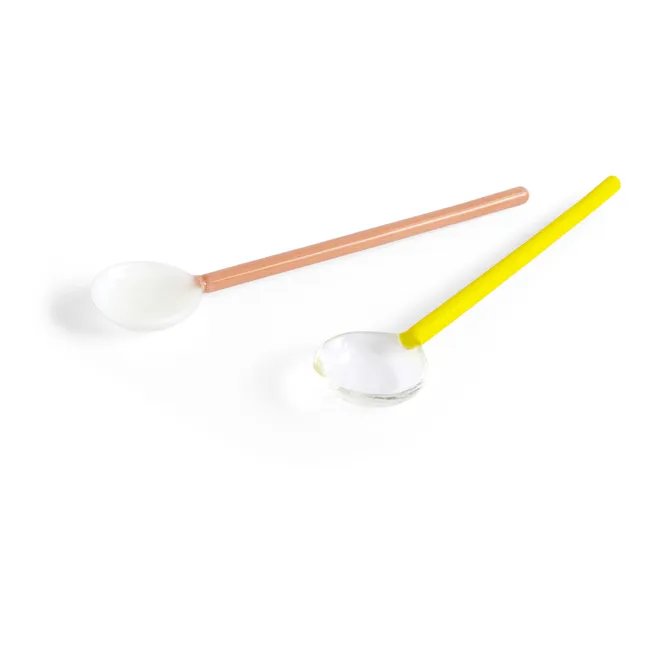 Borosilicate spoons - Set of 2 | Yellow