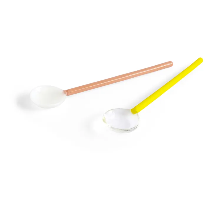 Borosilicate spoons - Set of 2 | Yellow- Product image n°0