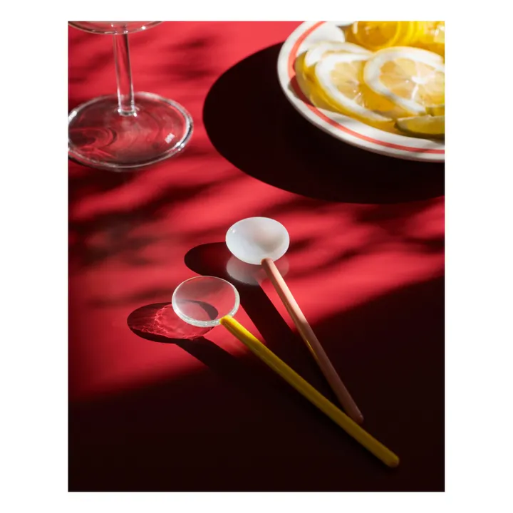 Borosilicate spoons - Set of 2 | Yellow- Product image n°1