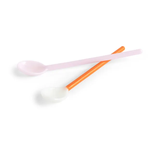 Borosilicate spoons - Set of 2 | Orange