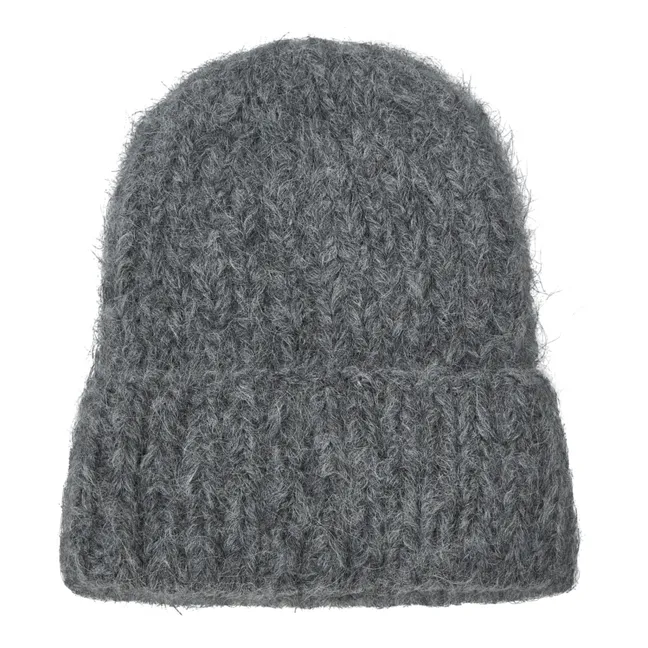Cappello in alpaca e lana | Grigio antracite