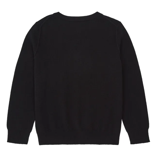 Crew Wool and Cashmere Sweater | Black