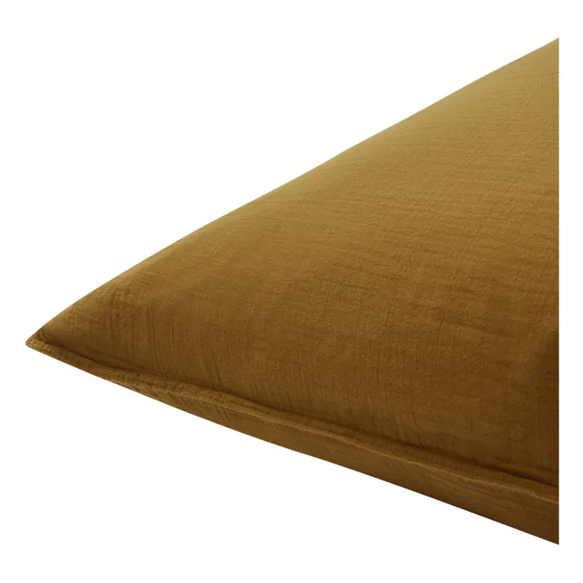 Funda de almohada Dili de gasa de algodón | Gold