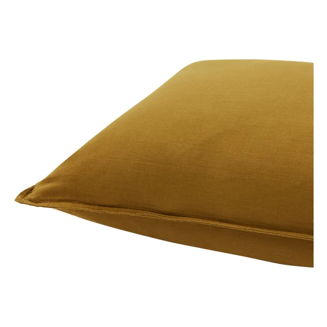 Funda de almohada Dili de gasa de algodón | Gold