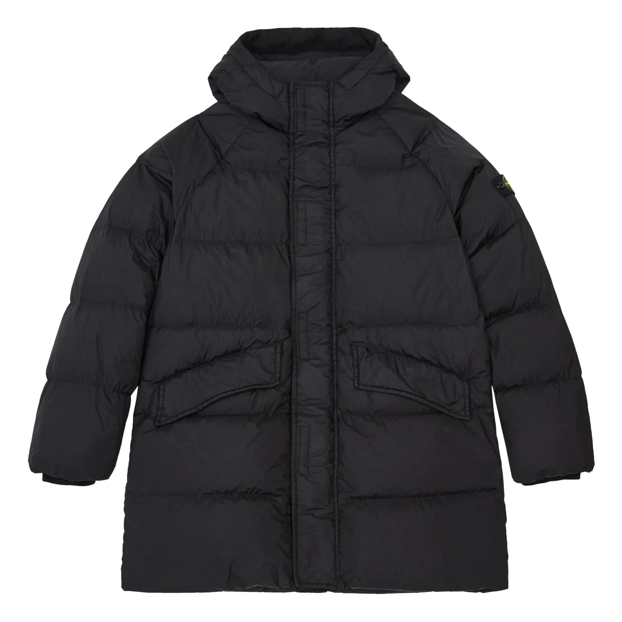 Stone Island Black Long Coat